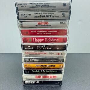 Lot of 12 Cassette Tapes, Various Artists, Classic Rock, Classical, Soundtrack